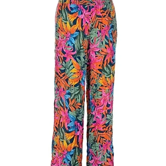 Shade & Shore Multicolor Tropical Wide-Leg Pants - Picture 2 of 7